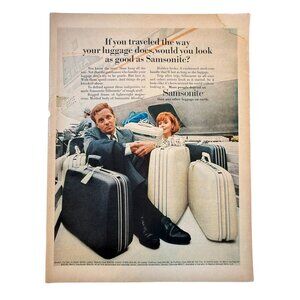 Vintage 1969 Samsonite Travel Luggage Advertisement Print Ad